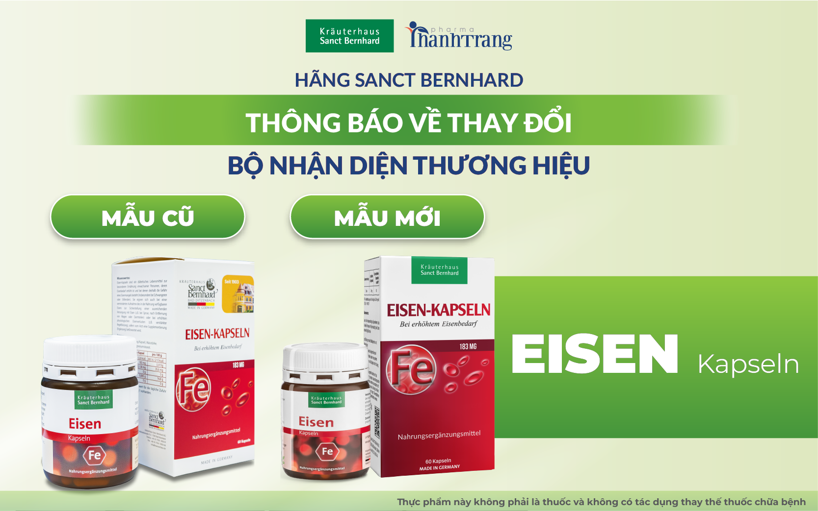 EISEN KAPSELN SANCT BERNHARD THAY ĐỔI BỘ NHẬN DIỆN THƯƠNG HIỆU